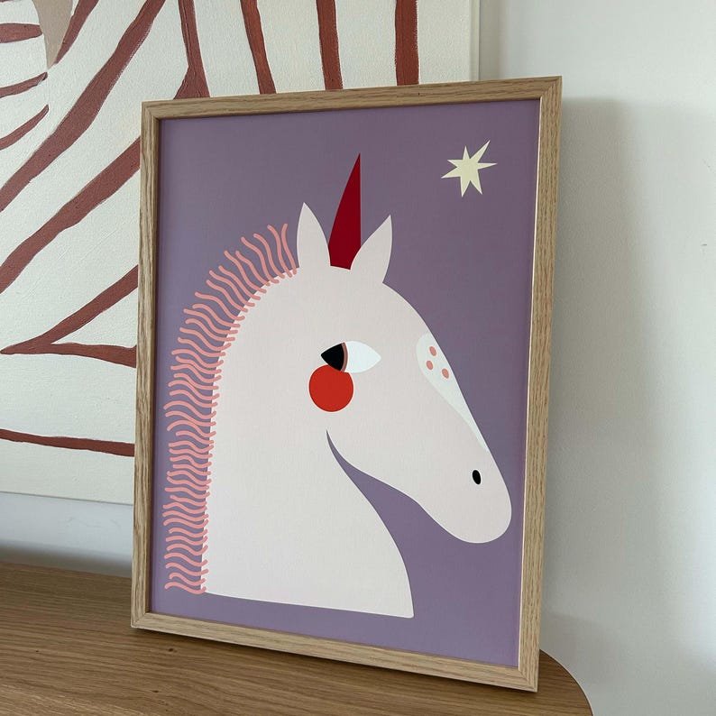 Poster licorne - oeuvre d'art murale magique pour chambre d'enfant image 4