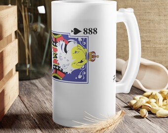 Babai Bachinu - "Chinu King 888" Frosted Glass Beer Mug