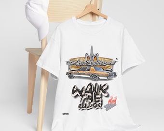 BCM Box Chevy Movement 2dr caprice walk the blade tee Maglietta unisex in cotone pesante, maglietta Chevy Caprice, regalo per appassionati di auto d'epoca, muscle car