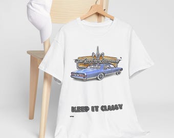 BCM, Classic White Walls Caprice Tee, Box Chevy Movement T-Shirt, Moda Streetwear, Regalo per gli amanti delle auto d'epoca, Maglietta con grafica retrò