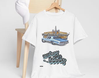 BCM Caprice Coupe Still Riding Blades Unisex Heavy Tee, Box Chevy Movement Shirt, Classic Car Retro T-Shirt, Vintage Muscle Car Apparel, Men