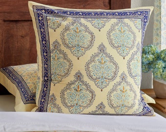 Morning Dew ~ French Country Romantic Yellow Blue Euro Sham