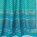 Jeweled Peacock ~ Turquoise Gold Sari India Curtain Panel