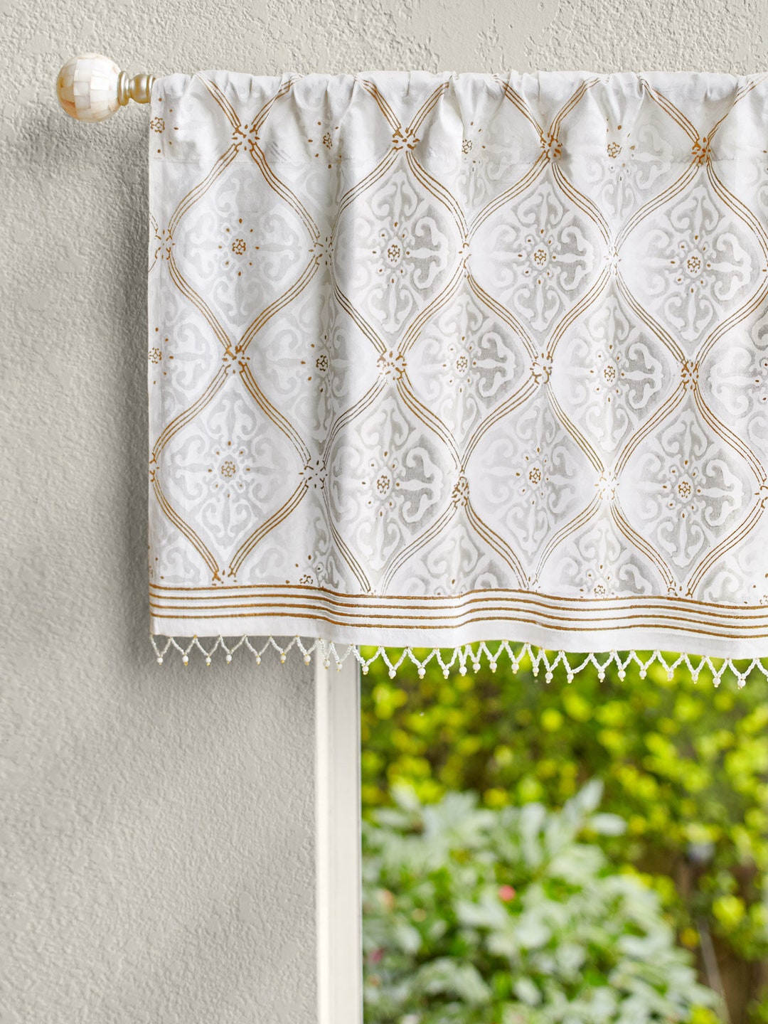 Valances for Windows, Beaded Valance, Window Valance, Kitchen Valance, Beaded Curtains, Cafe