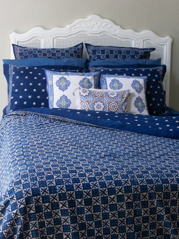 Starry Nights Designer Batik Contemporary Duvet Cover Etsy