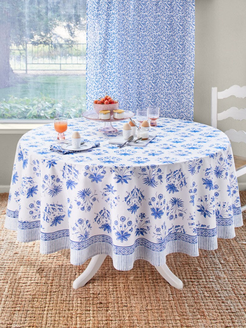 English Gardens Round Tablecloth Etsy