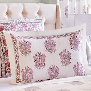 Pink Floral Pillow Sham, Standard Pillow Sham, King Size Pillow, Romantic Pillow Case, Home Improvement, Bedding ~ Dahlia Daydreams - CP
