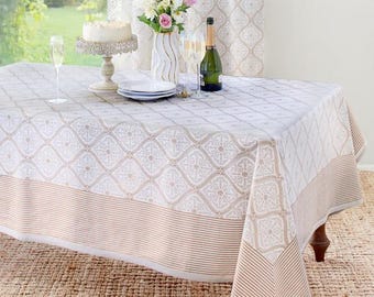 Luxury Rectangular Tablecloth ~ Reception Table Centerpiece, Wedding Day Decorations ~  Vanilla Glace