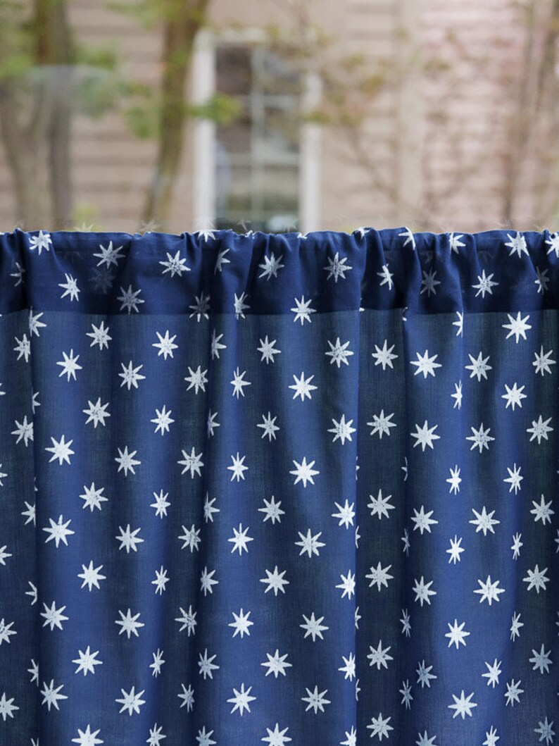 Sternenhimmel CP indische blaue Küche Vorhang Batik | Etsy