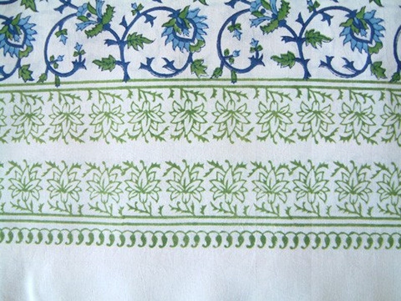 Moonlit Taj Block Print Shower Curtain Indian Shower Etsy