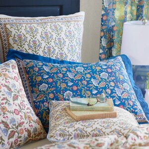 Euro Pillow Sham Cover, Floral Cushion Cover, Indian Throw Pillow Case, Decorative Pillow Cover, Pillow Decor, Bohemian, Enchanted - CP image 5