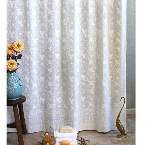 Lace Shower Curtain Etsy