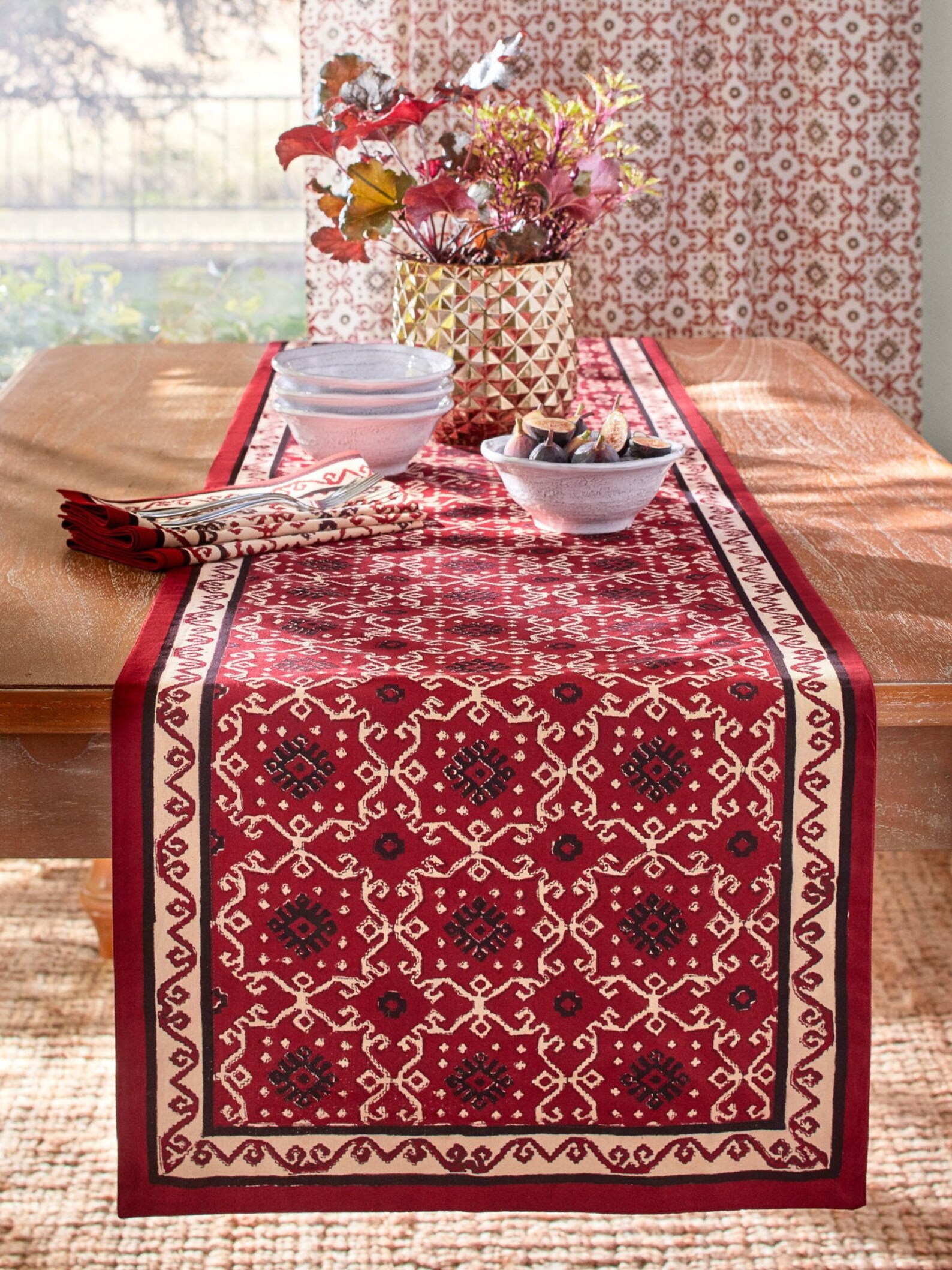 Ruby Kilim Red Table Runner Kilim Table Runner Elegant Etsy