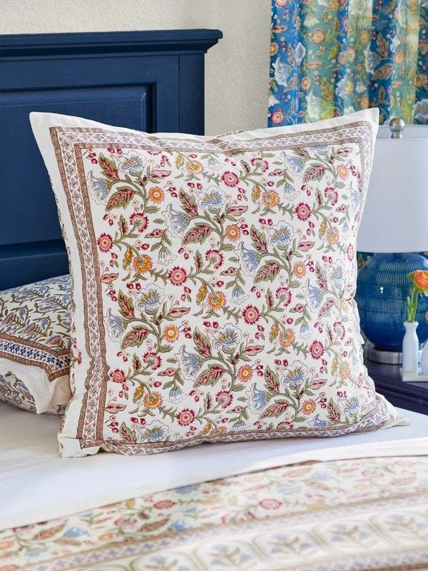 Enchanted Ivory Floral Euro Pillow Shabby Chic Pillow Etsy