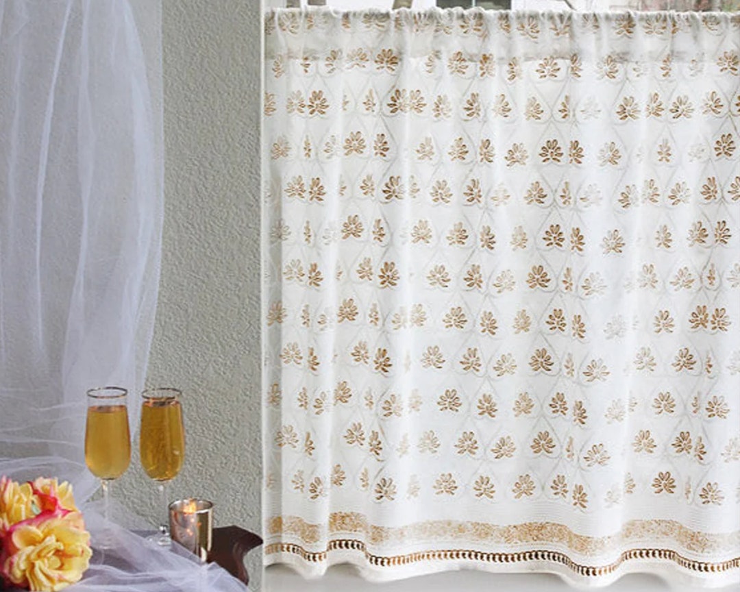 Bridal Veil Cottagecore Curtains Cafe Curtain Kitchen Etsy