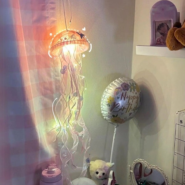 LED Luminous Jellyfish Lamp - Bedroom Night Lamp, Bedroom Night Light, Room And Home Decoration, Starfish Decor, Fantasy Nightlight