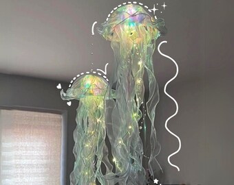 LED Cute Jellyfish Lamp - Aesthetic Night Light, Unique Room Decor, Cute Room Decor, Atmosphere Decoration Light, Sea Lover, Gifts For Her