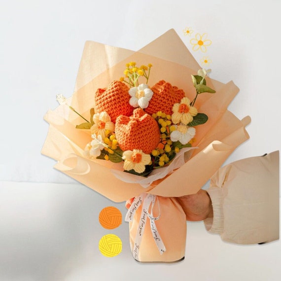 Crochet Flower Bouquet - Beautiful Handmade Flowers, Crochet Bouquet, Knitted Bouquet, Mothers Day Gift, Gifts For Mom, Gifts For Her