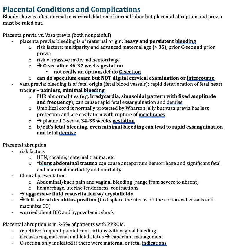 Comprehensive OBGYN Notes for USMLE Step 2CK and Step 3 Ultimate ...