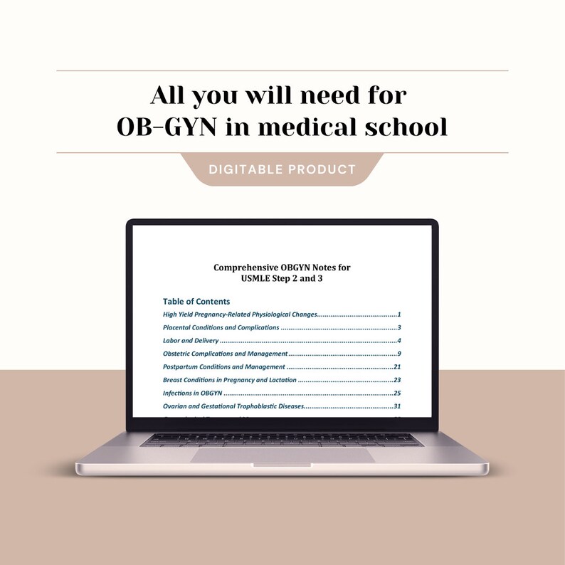 Comprehensive OBGYN Notes for USMLE Step 2CK and Step 3 Ultimate ...