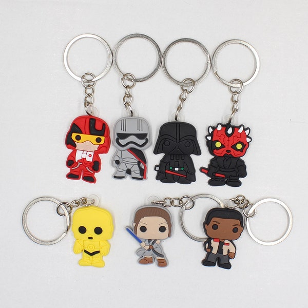 Custom made Star Wars Darth Vader Darth Maul Jedi Master Droid Keyrings Keychains