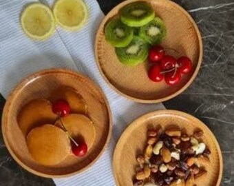 wooden plate, wooden serving plate, wooden serving plate, 3 organic hornbeam serving plates
