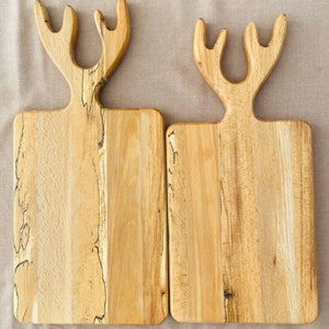 Deer antler meat cutting board, meat cutting board, presentation board, deer antler presentation board 100% hornbeam zdjęcie 3