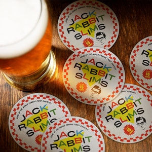 Jack Rabbit Slims - Pulp Fiction Tarantino Inspired Beermats (6 pack)