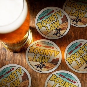 Bounty Law - Once Upon A Time In Hollywood op Tarantino geïnspireerde bierviltjes (6 stuks)