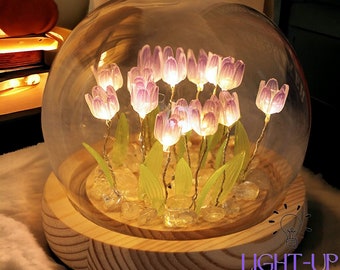 Gorgeous Tulip LED Table Lamp, Elegant Adjustable Flower Night Light, Cute Tulip Room Decor Light, Gift for Her, Gift for girl