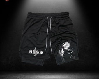 Anime-Inspired Gym Shorts: Performance Meets Manga - Lightweight, Breathable, Retro Style - Perfect Workout Gift for Fans