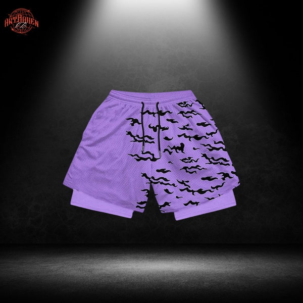 Anime-Inspired Gym Shorts: Performance Meets Manga - Lightweight, Breathable, Retro Style - Perfect Workout Gift for Fans