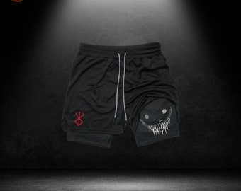 Anime-Inspired Gym Shorts: Performance Meets Manga - Lightweight, Breathable, Retro Style - Perfect Workout Gift for Fans