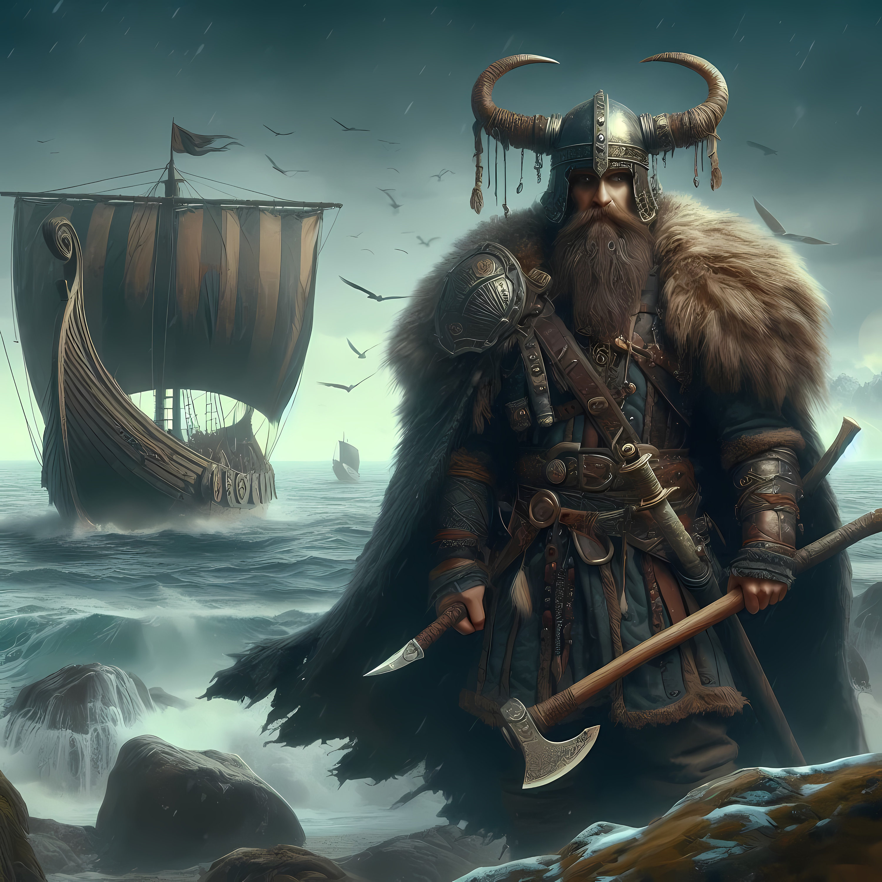 5x Viking Warrior Norse Mythology Download Viking Art Dragon Boat Epic