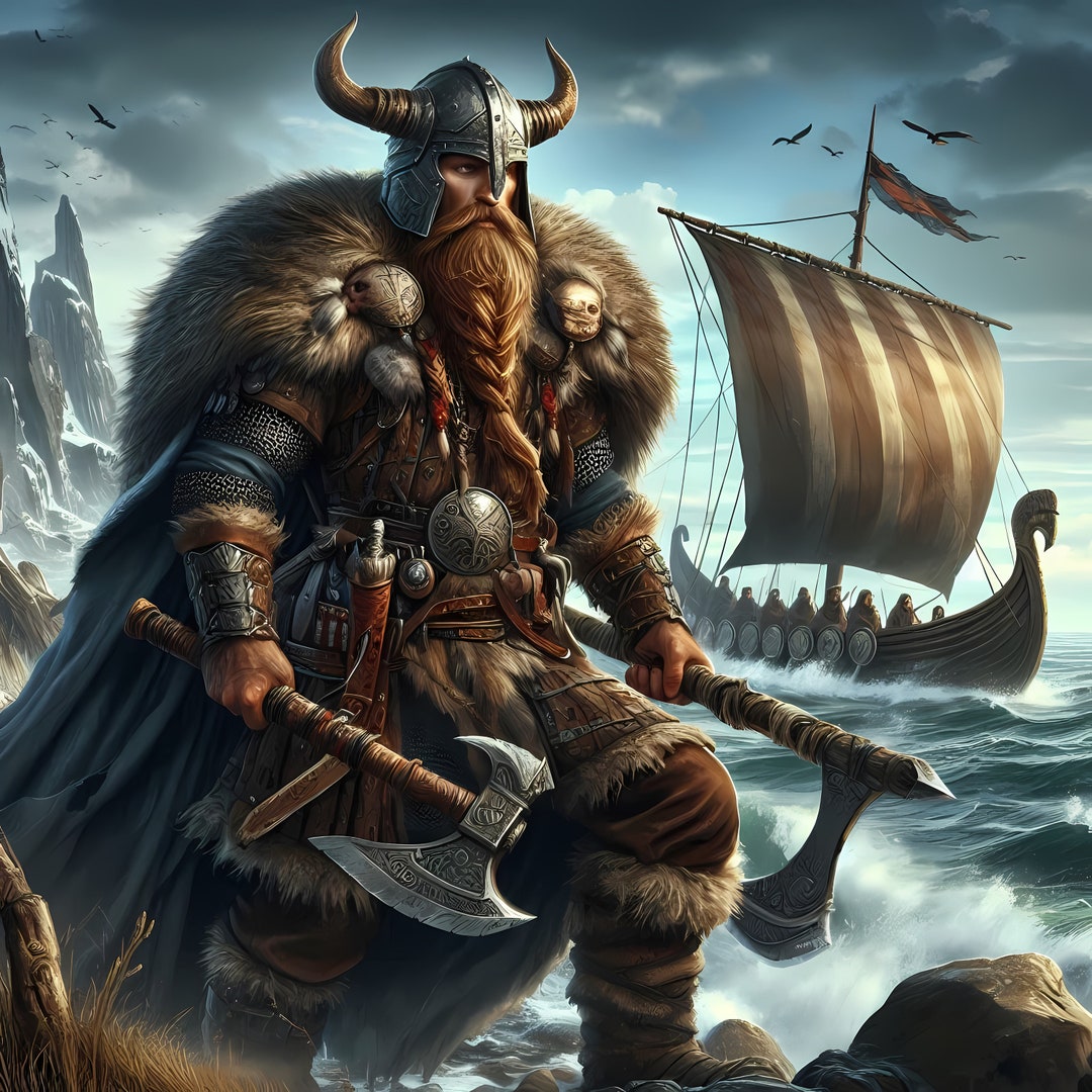 5x Viking Warrior Norse Mythology Download Viking Art Dragon Boat Epic ...