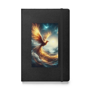 Phoenix Notebook, Firebird Notebook, Phoenix Diary, Rebirth Notebook, Flame Bird Design, Mythical Bird Notebook, Phoenix Writing Book