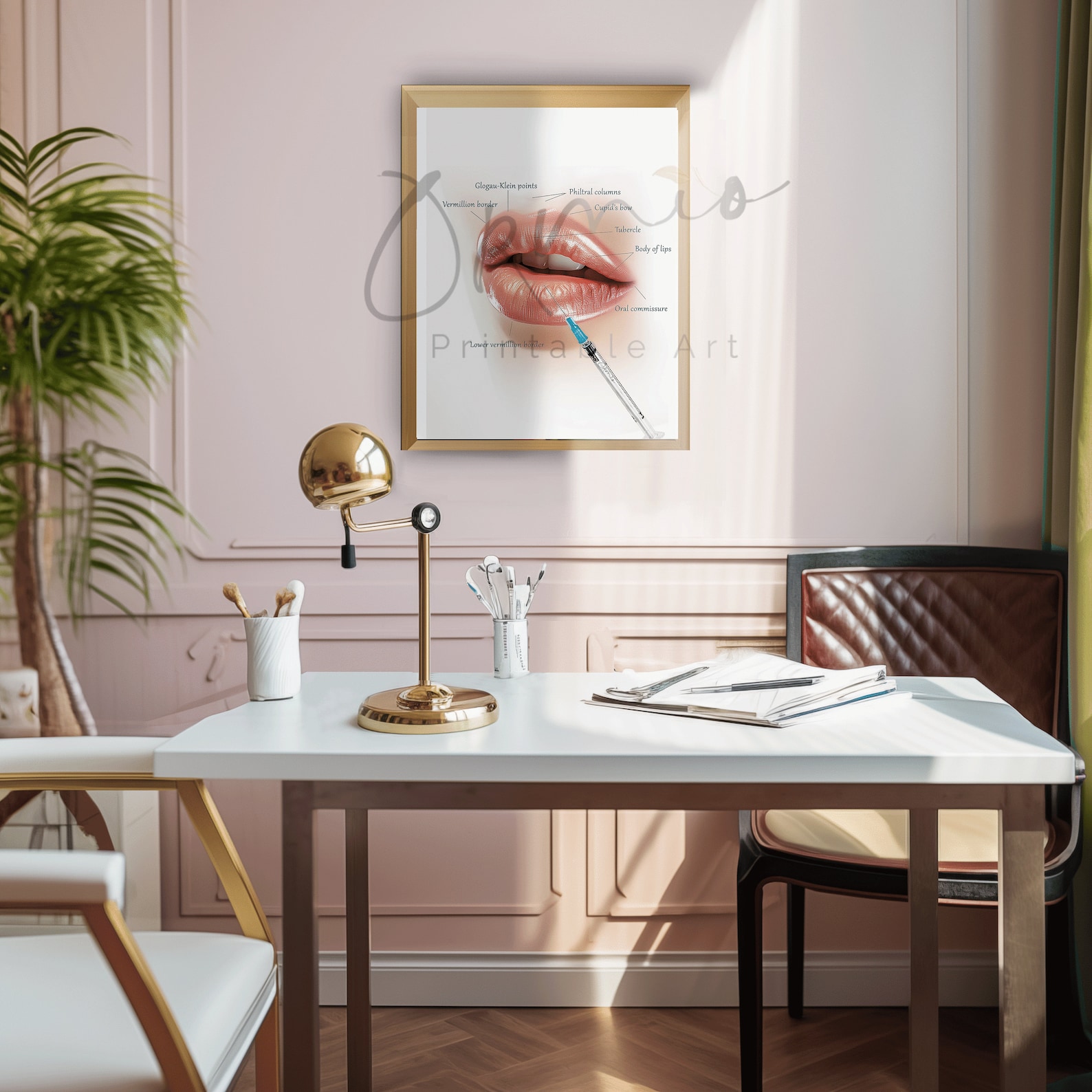 Lip Anatomy Poster, Lip Anatomy Print, Lip Filler Poster, Nurse