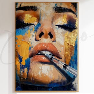 Botox Lips Wall Art Printable, Lip Filler Injection Poster, Luxury Aesthetic Decor, Med Spa Art, Nurse Injector Gift, Beauty Clinic Print