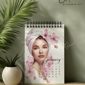 2025 Floral Art Calendar Elegant Monthly Wall Art Calendar for Beauty ...