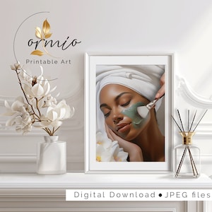 Beauty Salon Decor, Spa Decor, Medical Spa Decor, Beauty Parlour, Esthetician Decor, Facials Art Print, Facial Treatments Art, PRINTABLE ART