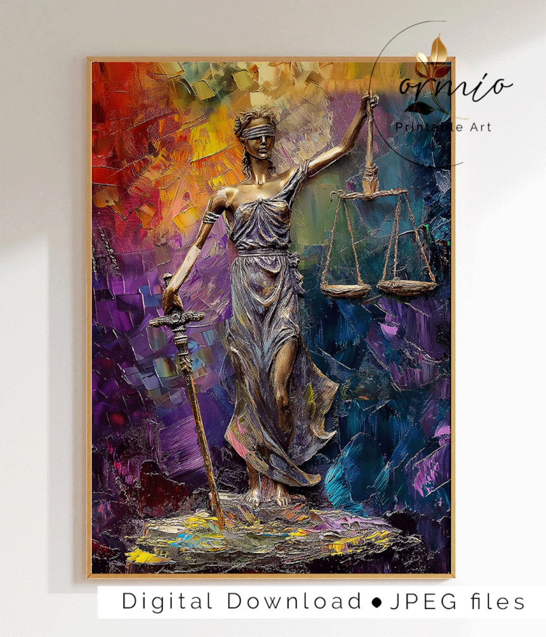 Lady of Justice Art Print: Lawyer Office Decor (digital Download) - Etsy
