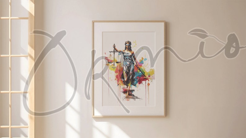 Modern Lady Justice Art Print: Legal Office Decor (digital Download) - Etsy