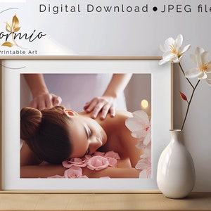 Massage Therapy Poster: Spa Decor, Wellness Art (Digital Download)