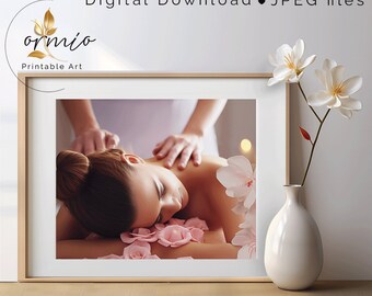 Massage Therapy Poster: Spa Decor, Wellness Art (Digital Download)
