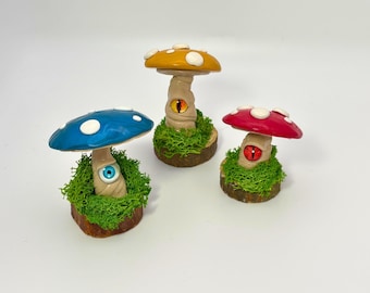 Handmade Clay Forest Mushrooms