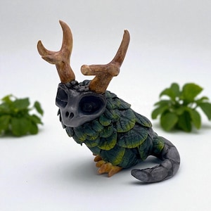 Handmade Clay Forest Owl Creature