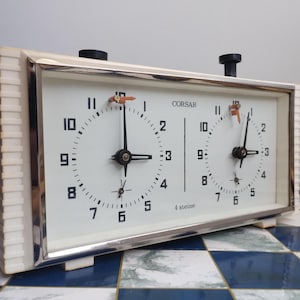 Vintage USSR Chess Clock: Fischer Tournament Timer (CORSAR) - Yantar, 1970s
