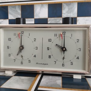Zegar szachowy Vintage ZSRR Radziecki Turniejowy Mechaniczny Zegar Jantar Jantar Radziecki klub szachowy Szachy Jantar Amber