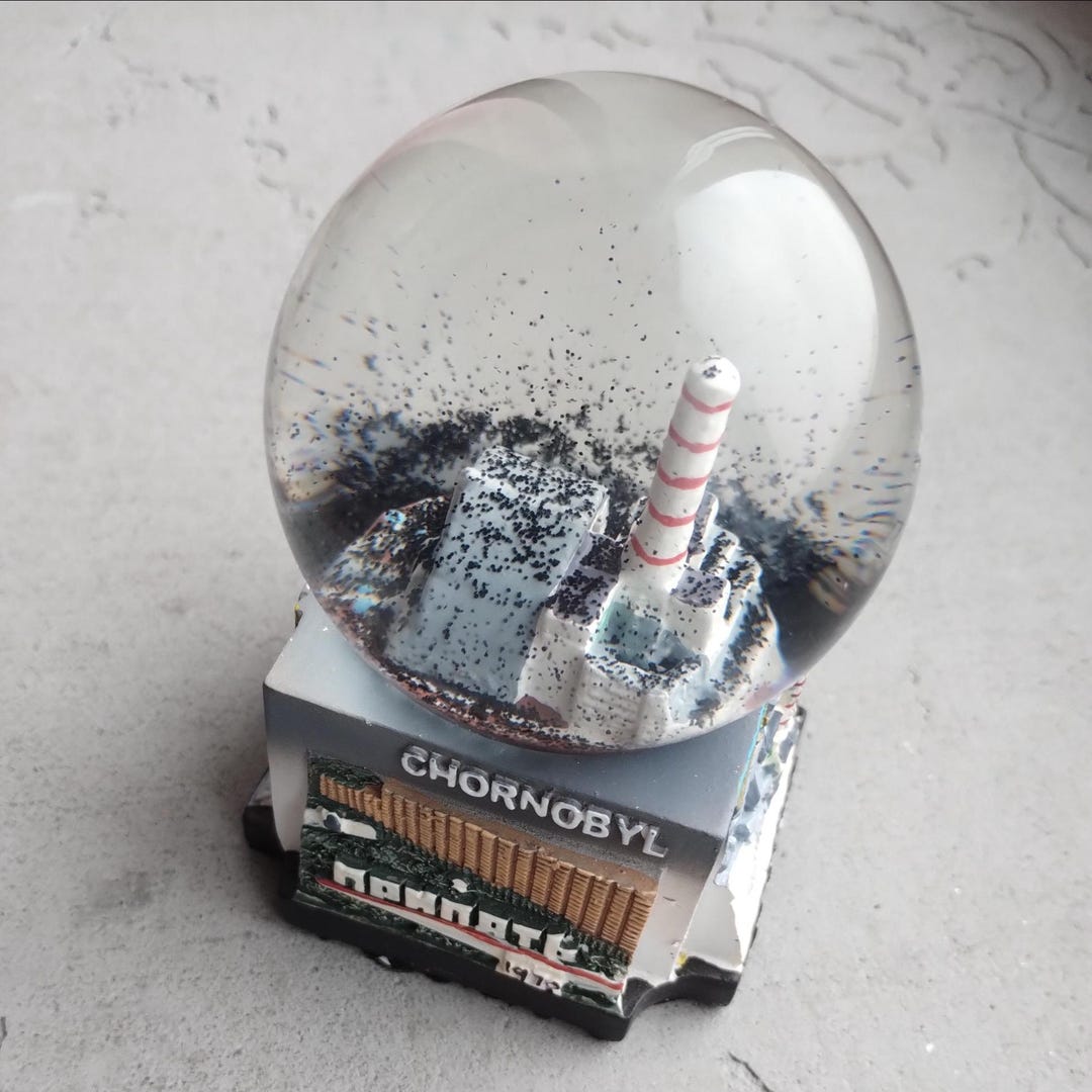 Chernobyl Snow Globe With Black Snow – Pripyat Reactor Miniature ...