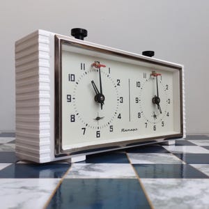Chess Clock timer Vintage USSR Soviet Tournament Mechanical Timer Jantar Yantar Soviet chess club Chess  Jantar Amber